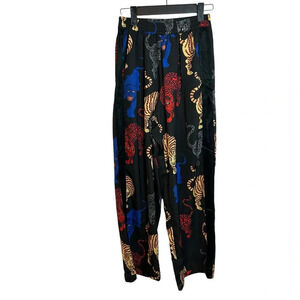 Vegan Tiger Tiger Print Satin Pants